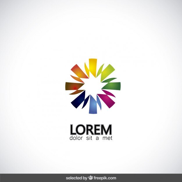 Logotipo de estrella en estilo abstracto
