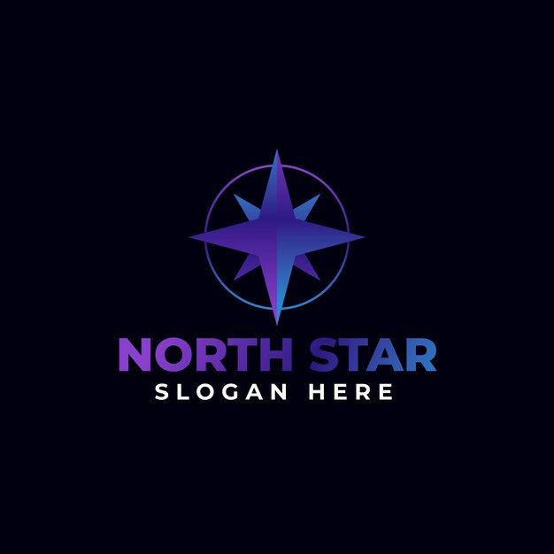 Logotipo de estrella del norte degradado