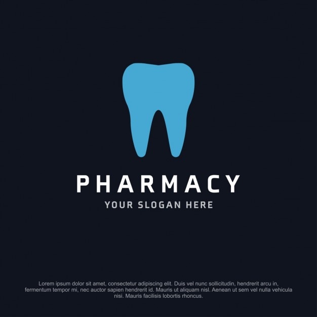 Logotipo de farmacia con un diente
