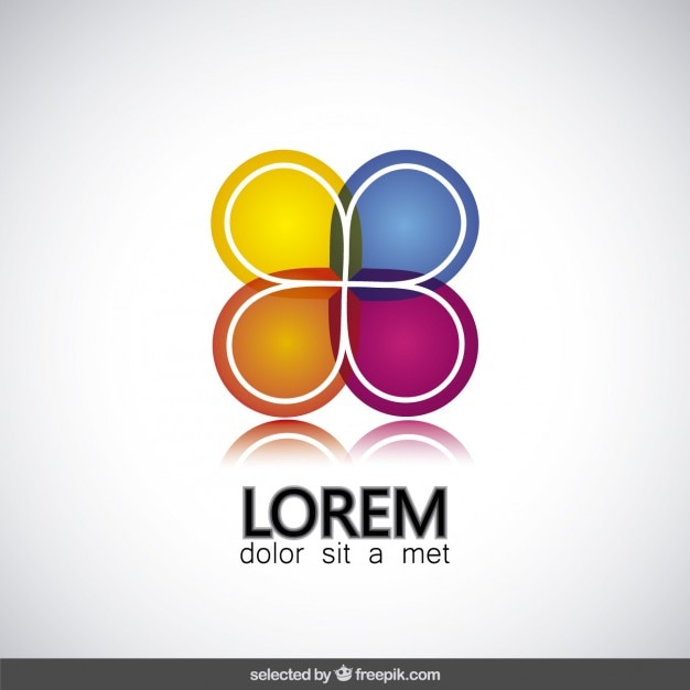 Logotipo con forma abstractas