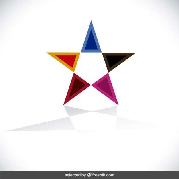 Vector gratuito logotipo con forma de estrella