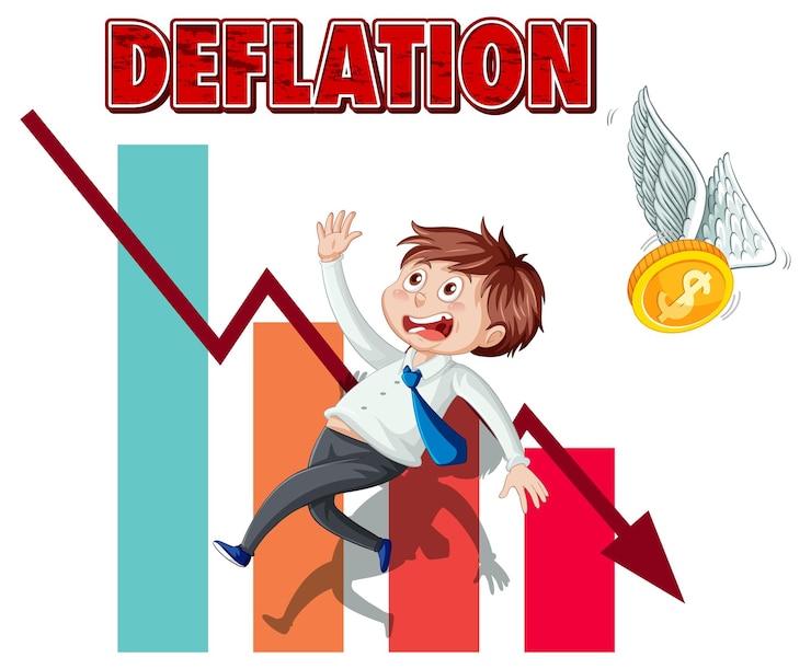 Vector gratuito logotipo de fuente de deflación y empleado despedido