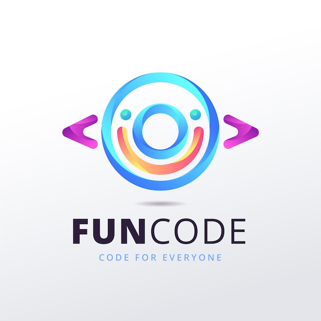 Vector gratuito logotipo de funcode degradado