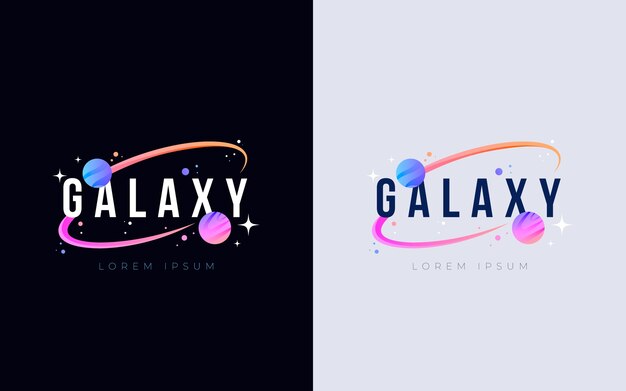 Logotipo de galaxia de color degradado