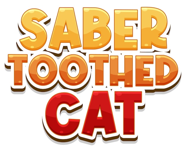 Logotipo del gato dientes de sable