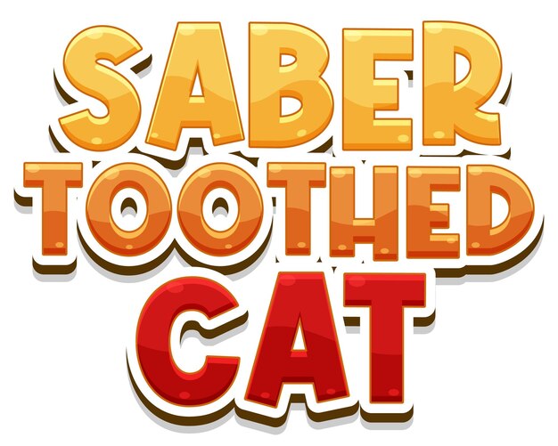 Logotipo del gato dientes de sable