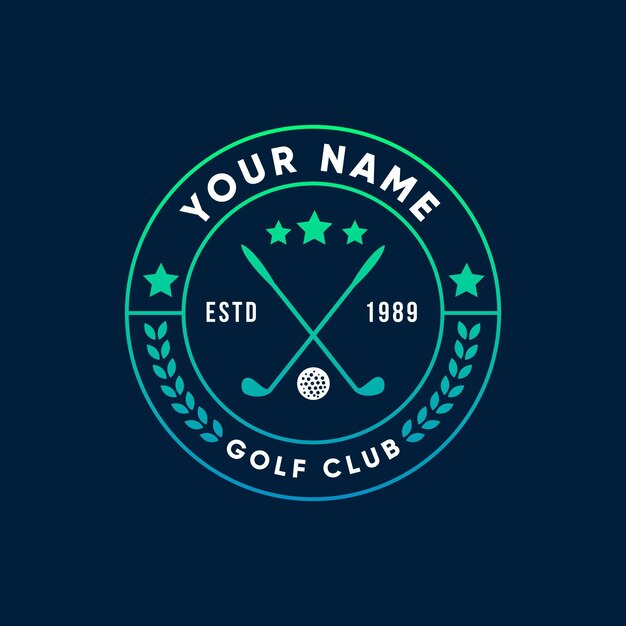 Logotipo de golf degradado