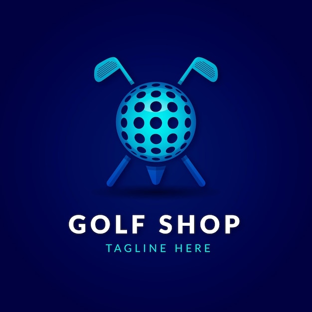 Vector gratuito logotipo de golf degradado