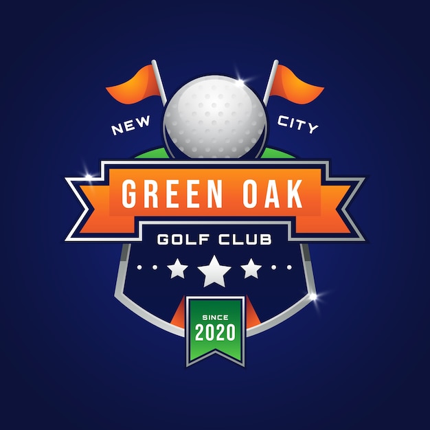 Logotipo de golf degradado