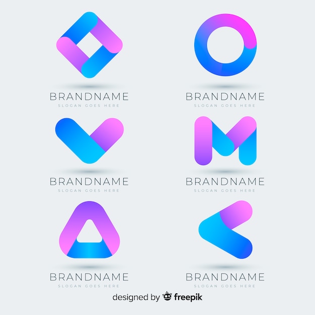 Logotipo gradiente de tecnología