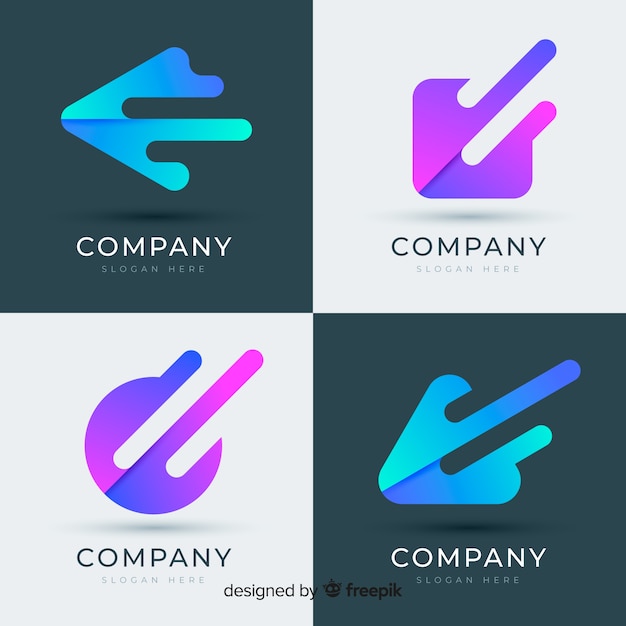 Vector gratuito logotipo gradiente de tecnología