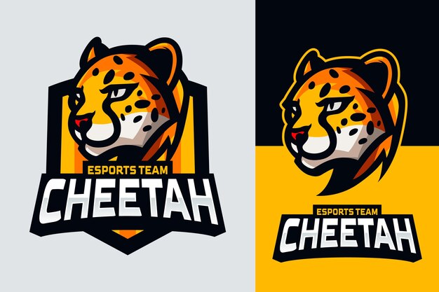 Logotipo de guepardo dibujado a mano