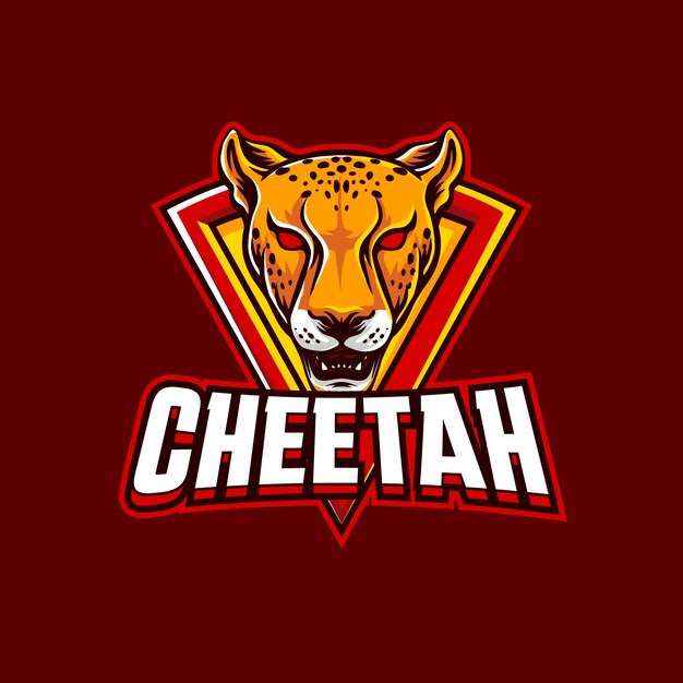 Logotipo de guepardo esport dibujado a mano