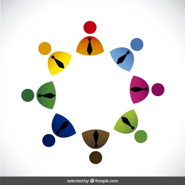 Vector gratuito logotipo hecho con avatar de empresario