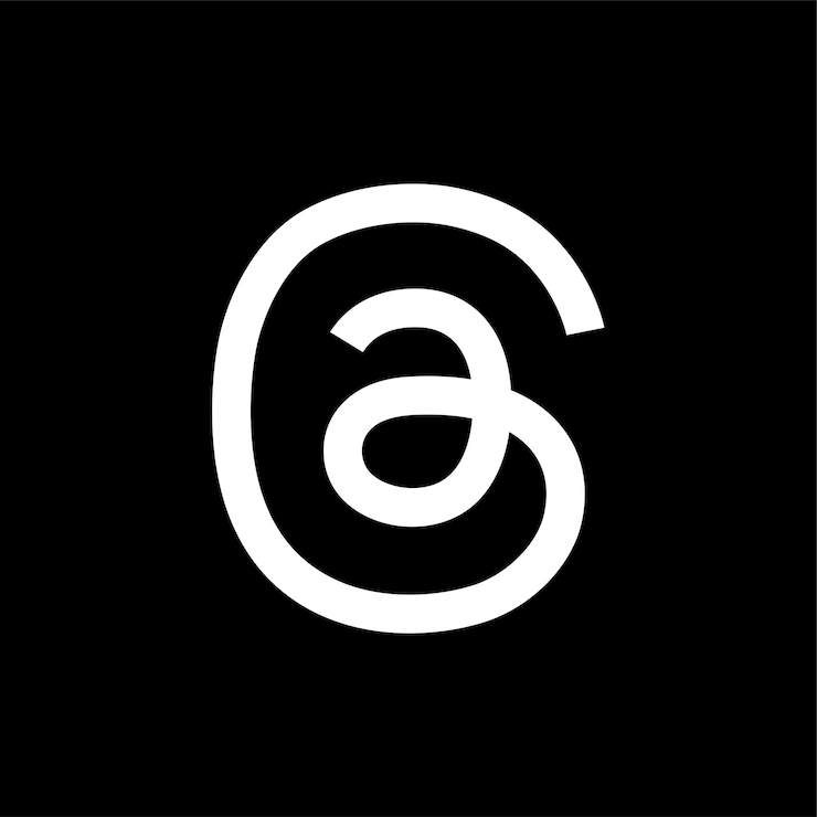 Vector gratuito logotipo de hilos sobre fondo negro en vector