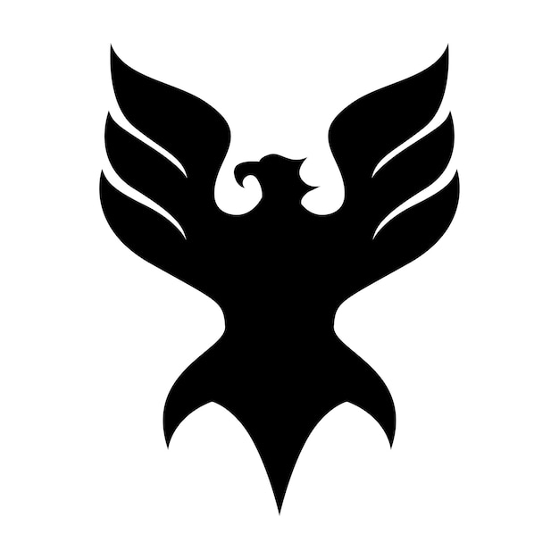 Logotipo de icono de águila de silueta negra