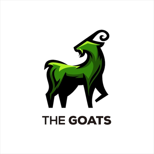 logotipo de ilustración de cabra
