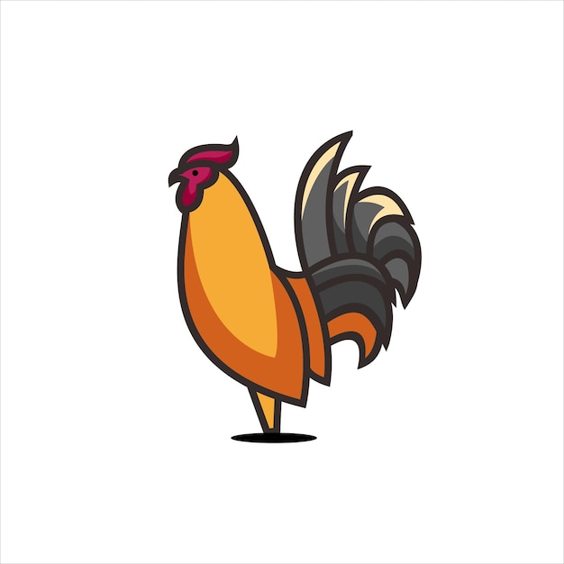 Vector gratuito logotipo de ilustración de diseño de gallo