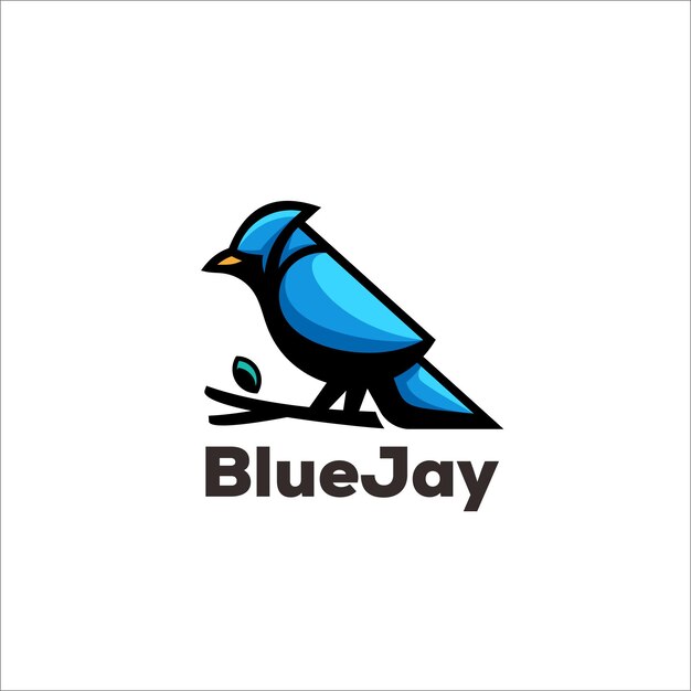 Logotipo de ilustración de mascota de pájaro