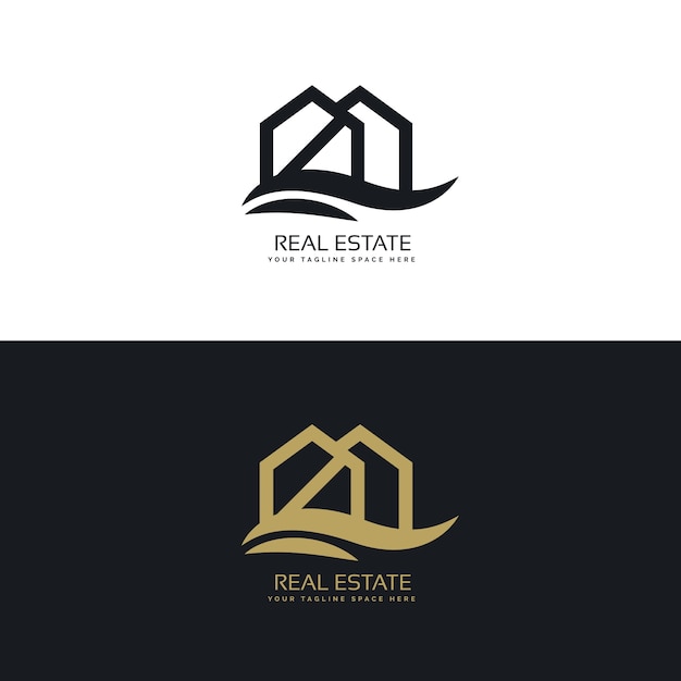 Logotipo de inmobiliaria con casas