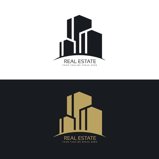 Logotipo de inmobiliaria con edificios