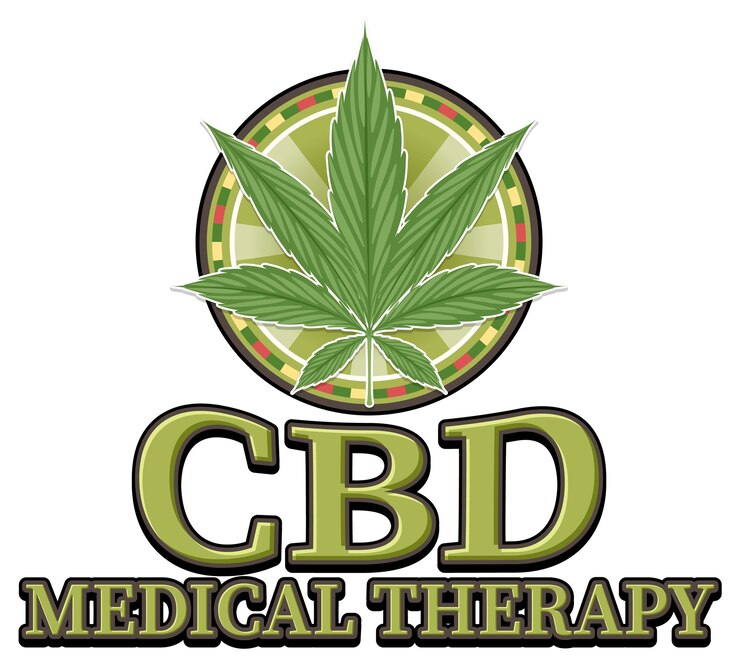 Vector gratuito logotipo de la insignia de cannabis medicinal
