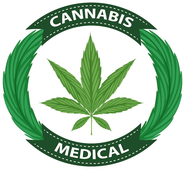 Logotipo de la insignia de cannabis medicinal