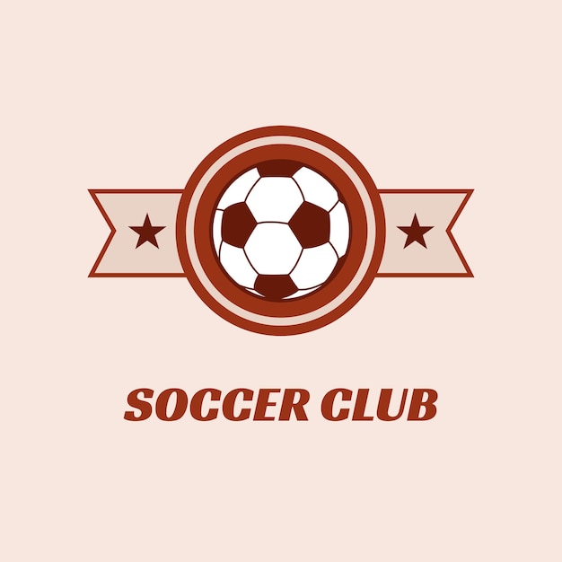 Logotipo de la insignia de fútbol vintage