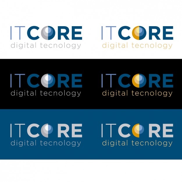 Vector gratuito logotipo it core