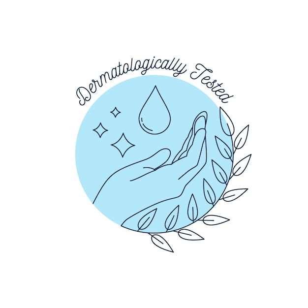 Logotipo de jabón probado dermatológicamente