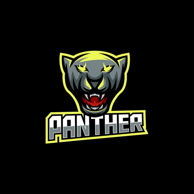 Logotipo de juego de esport de mascota de pantera