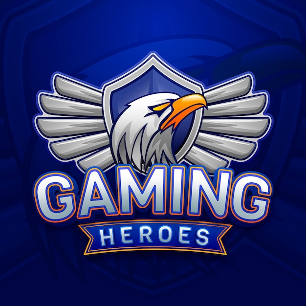 Logotipo de juegos de diseño plano