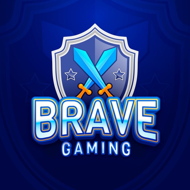 Logotipo de juegos de diseño plano