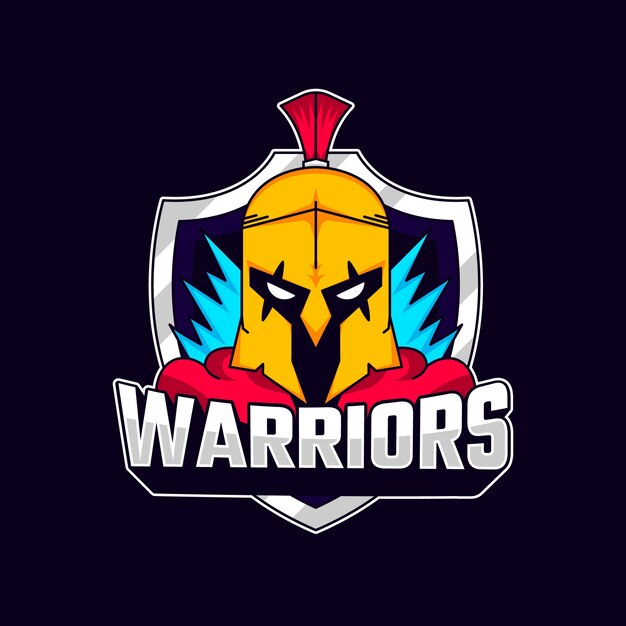 Logotipo de juegos de diseño plano