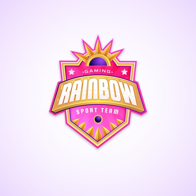 Logotipo de juegos de diseño plano