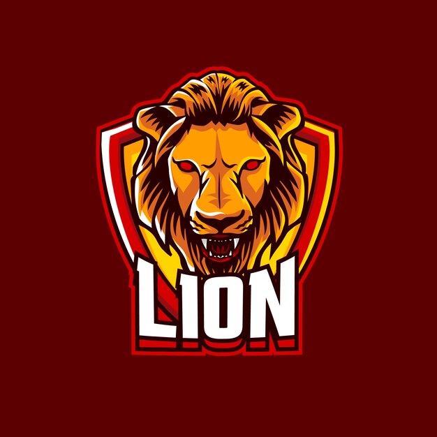 Logotipo de león dibujado a mano