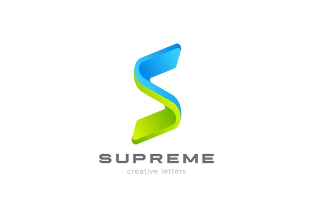 Logotipo de la letra S. Logotipo de tecnología de finanzas empresariales.