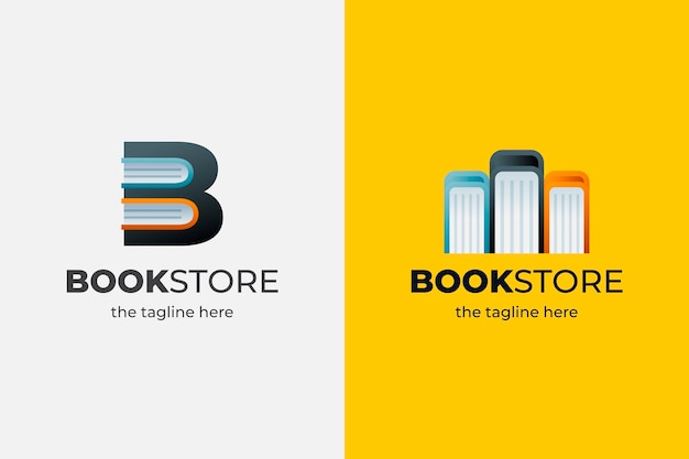 logotipo de librería degradado