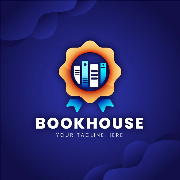 logotipo de librería degradado
