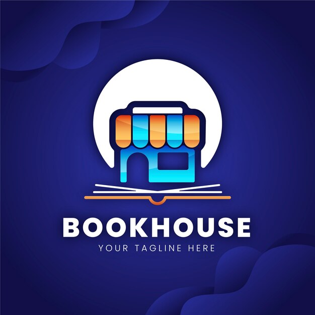 logotipo de librería degradado