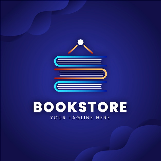 logotipo de librería degradado