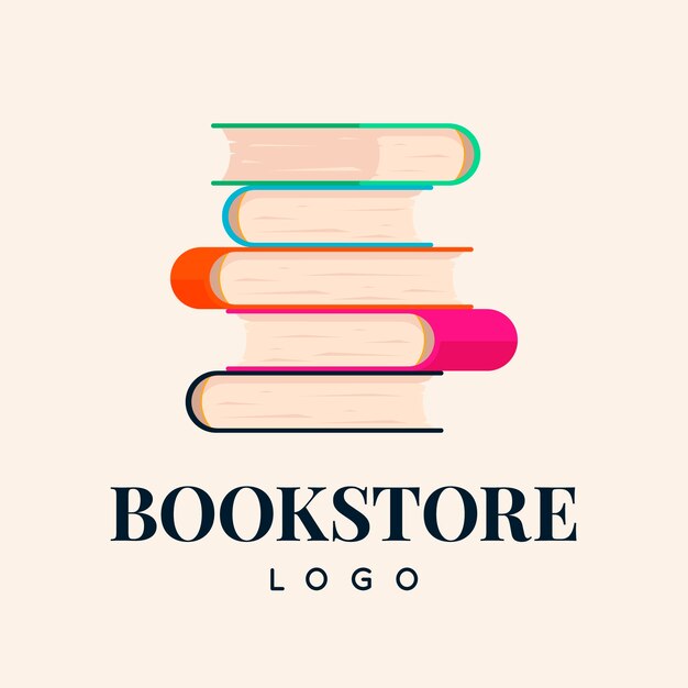 Logotipo de librería dibujado a mano