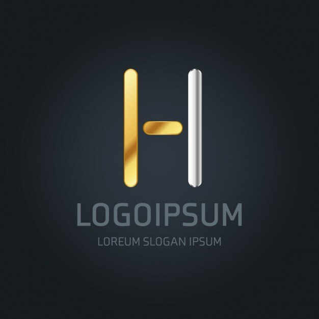 Logotipo de lujo con la letra h