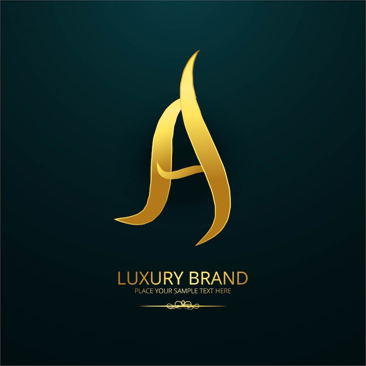 Vector gratuito logotipo de lujo moderno de la letra a