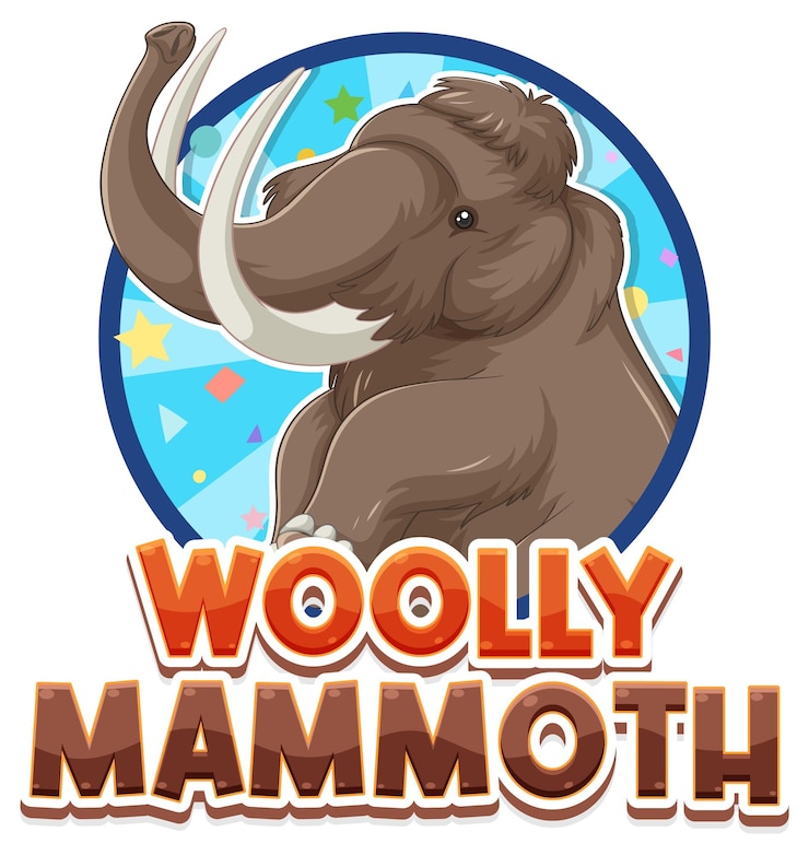 Vector gratuito un logotipo de mamut lanudo