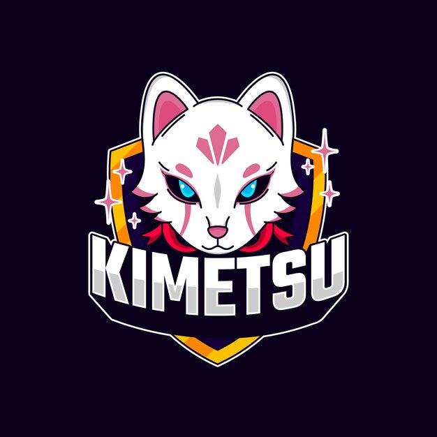 Logotipo de máscara de gas degradado para juegos