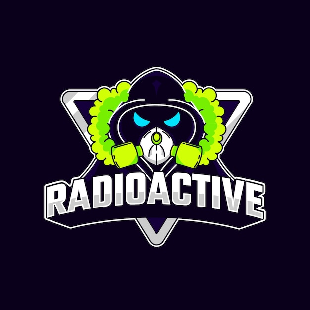 Logotipo de máscara de gas degradado para juegos