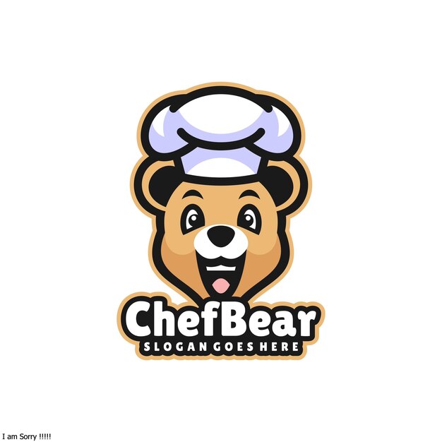 Logotipo de la mascota Chef Bear para restaurantes y servicios de alimentos