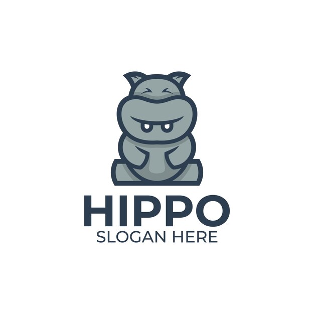 LOGOTIPO DE LA MASCOTA HIPOPÓTAMO
