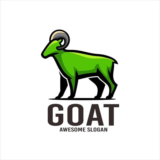 Logotipo de mascota de ilustración de cabra